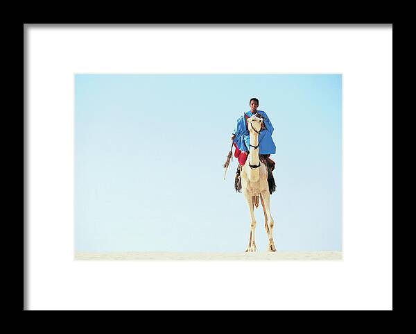Working Animal Framed Print featuring the photograph Mali, Sahara Desert, Touareg, Teenage by Peter Adams