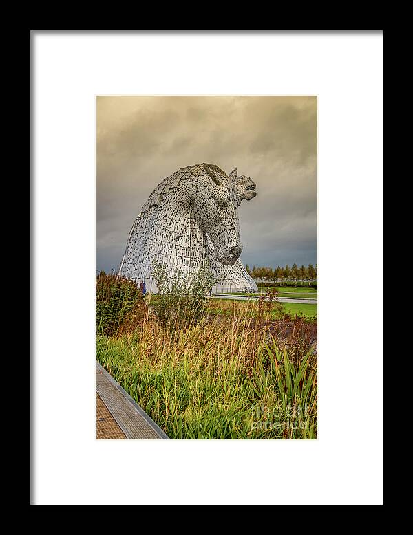 Kelpies Framed Print featuring the photograph Mammoth Kelpies by Elizabeth Dow
