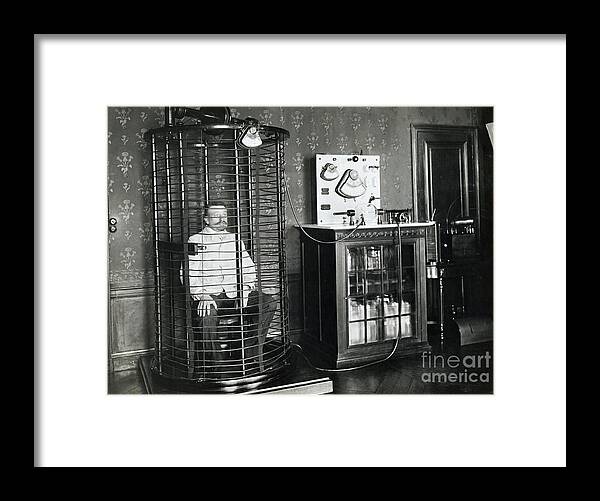 People Framed Print featuring the photograph Man Receiving Medical Treatment by Bettmann
