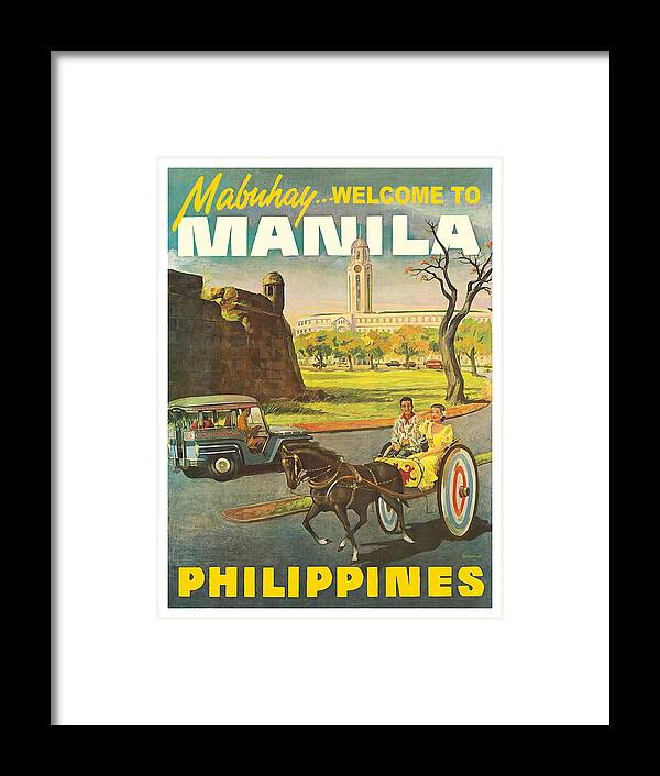 Manila Framed Print featuring the digital art Manila, Philippines by Long Shot
