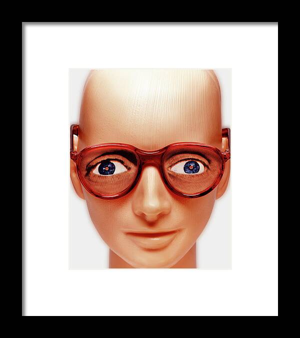 Mannequin Wearing Glasses With Fake Eyes Framed Print by CSA Images - Pixels