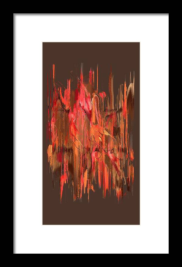 Abstract Framed Print featuring the digital art Maple Leaf Rag by Gina Harrison