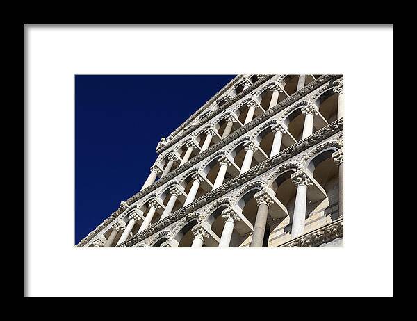 Tranquility Framed Print featuring the photograph Marble Facade Of Pisa Cathedral by Bruce Yuanyue Bi