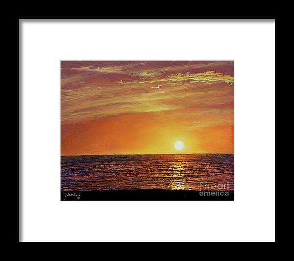 Sunset Framed Print featuring the painting Marco Island Sunset by Joe Mandrick