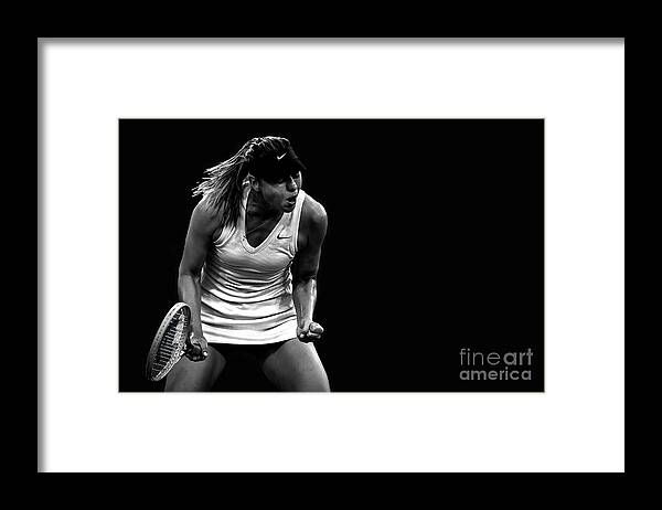 Center Court Framed Print featuring the photograph Maria's Scream by Ed Taylor