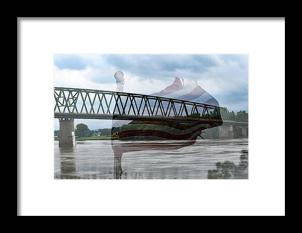 Marietta Framed Print featuring the photograph Marietta and Old Glory by Holden The Moment