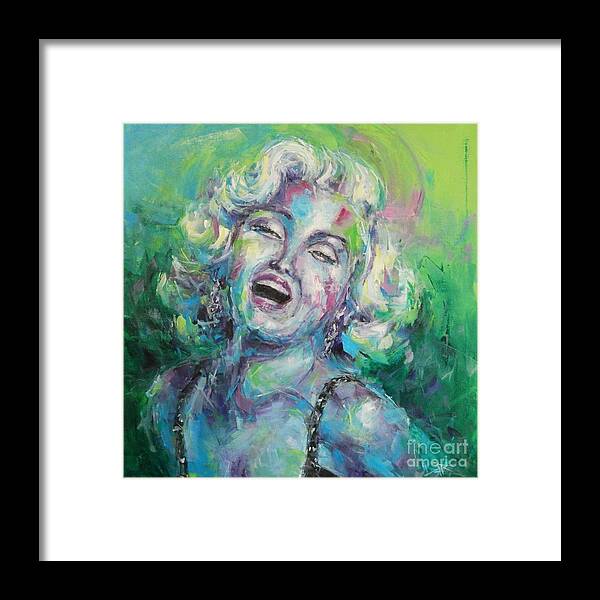 Marilyn Framed Print featuring the painting Marilyn #2 by Dan Campbell