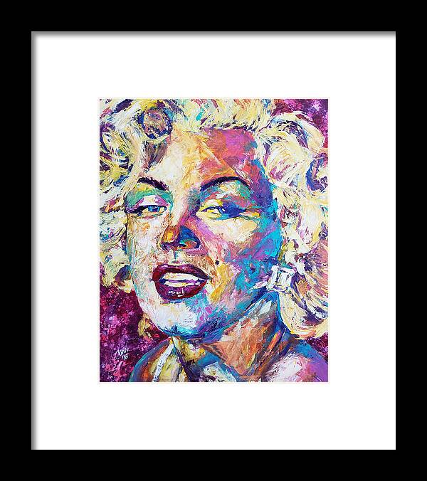 Marilyn Monroe Framed Print featuring the painting Marilyn Monroe Pop by Shawn Conn
