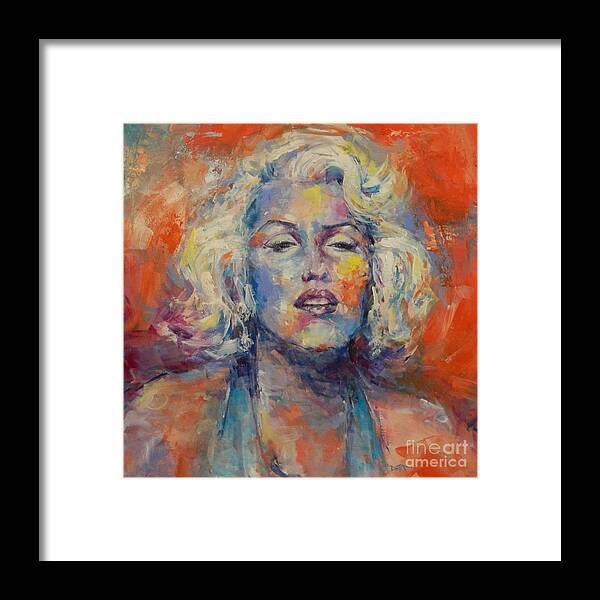 Marilyn Framed Print featuring the painting Marilyn #3 by Dan Campbell