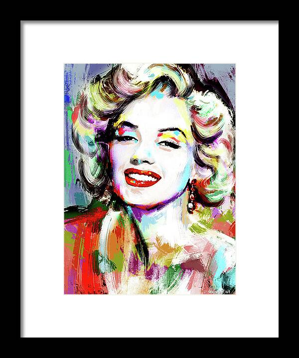 Marilyn Monroe Framed Print featuring the painting Marilyn Monroe drawing by Movie World Posters