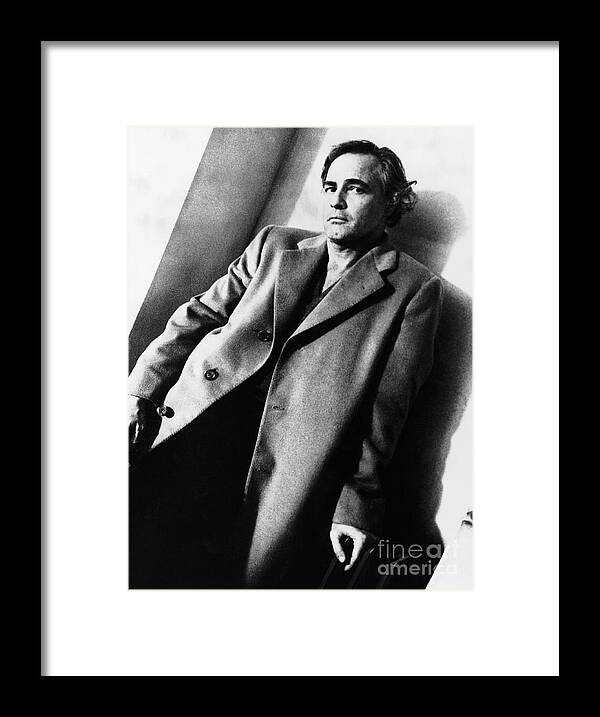 Mature Adult Framed Print featuring the photograph Marlon Brando In Last Tango In Paris by Bettmann