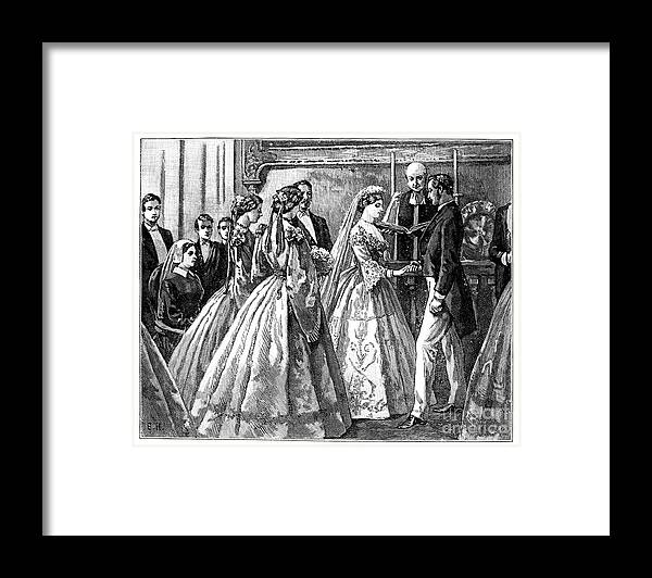 Event Framed Print featuring the drawing Marriage Of The Princess Alice by Print Collector