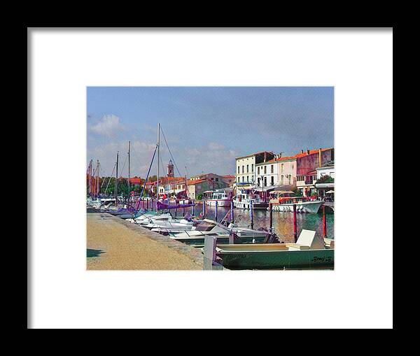 Marseillan Framed Print featuring the photograph Marseillan Canal by Bearj B Photo Art