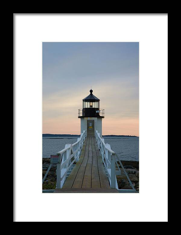 Nautical Equipment Framed Print featuring the photograph Marshall Point Light by Kickstand