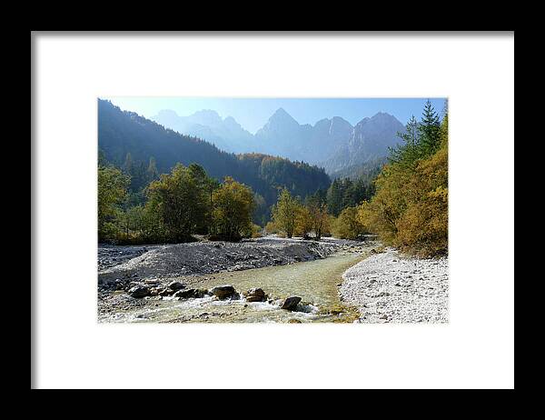 Gozd Martuljek Framed Print featuring the photograph Martuljek River - Gozd Martuljek - Slovenia by Phil Banks