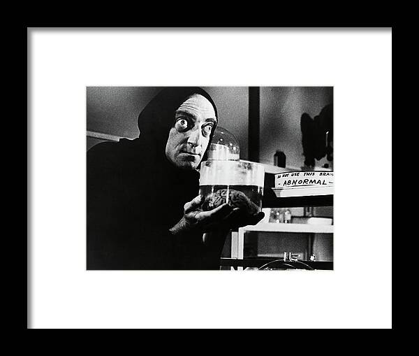 Marty Feldman Framed Print featuring the photograph MARTY FELDMAN in YOUNG FRANKENSTEIN -1974-. by Album