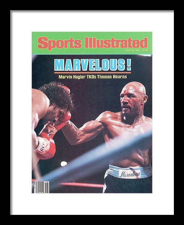 1980-1989 Framed Print featuring the photograph Marvelous Marvin Hagler, 1985 Wbc Wba Ibf Middleweight Title Sports Illustrated Cover by Sports Illustrated