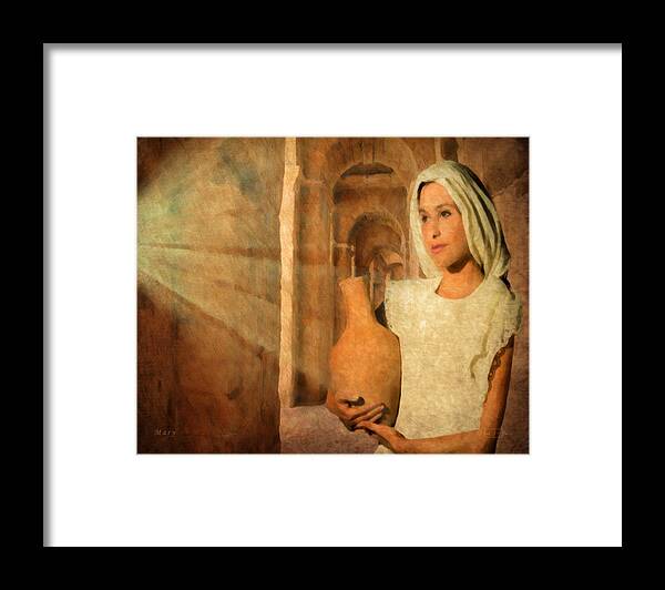 Mary Framed Print featuring the digital art Mary by Mark Allen