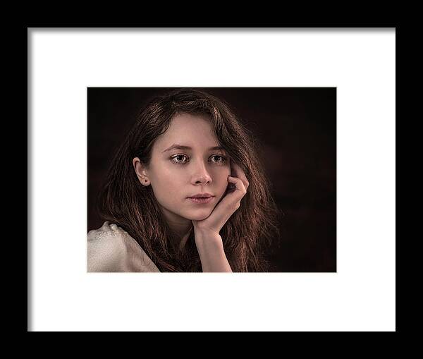 Woman Framed Print featuring the photograph Masha by Michael Allmaier