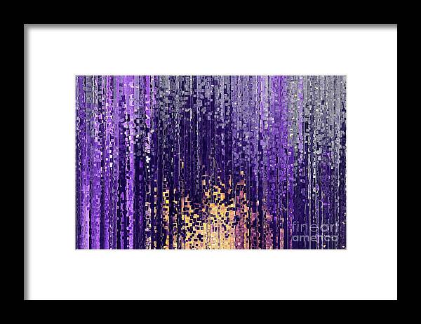 Purple Framed Print featuring the painting Matthew 5 14. Light Of The World by Mark Lawrence