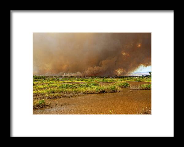 Pond Framed Print featuring the photograph Maui Fire by Anthony Jones