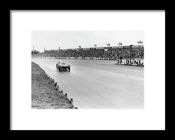 1950-1959 Framed Print featuring the photograph Maurice Trintignant Driving His Ferrari by Keystone-france