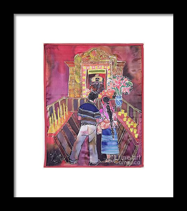 Contemporary Art Framed Print featuring the painting Mayan Couple, 2005 by Hilary Simon