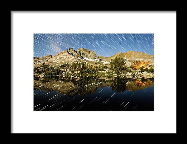 Tranquility Framed Print featuring the photograph Mcgee Star Trails by Mason Cummings