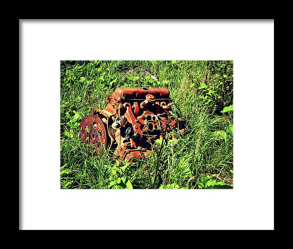 Mechanical Pit Framed Print featuring the photograph Mechanical Pit 1 by Cyryn Fyrcyd