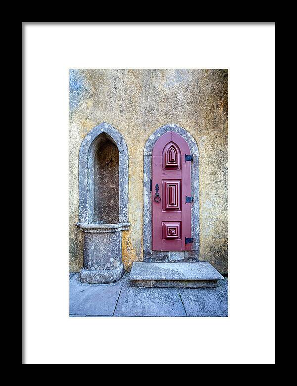 David Letts Framed Print featuring the photograph Medieval Red Door by David Letts