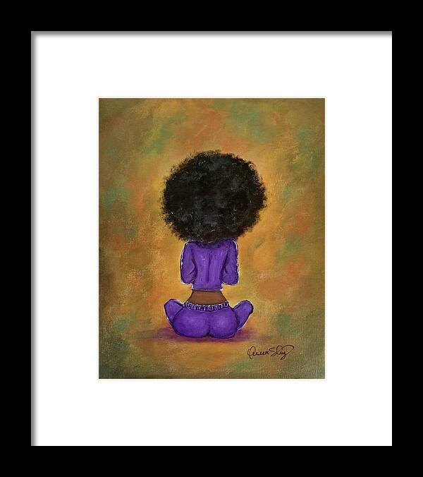 Meditate Framed Print featuring the painting Meditation by Queen Gardner