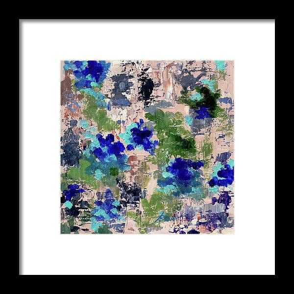 Blue Framed Print featuring the painting Mediterranean Blue by Adele Bower