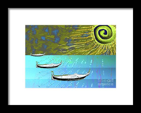 Sea Framed Print featuring the digital art Aquatic Bloom by Alexandra Vusir
