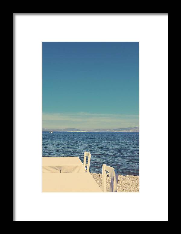 Beach Framed Print featuring the photograph Mediterranean Vacation I by Anneleven Store