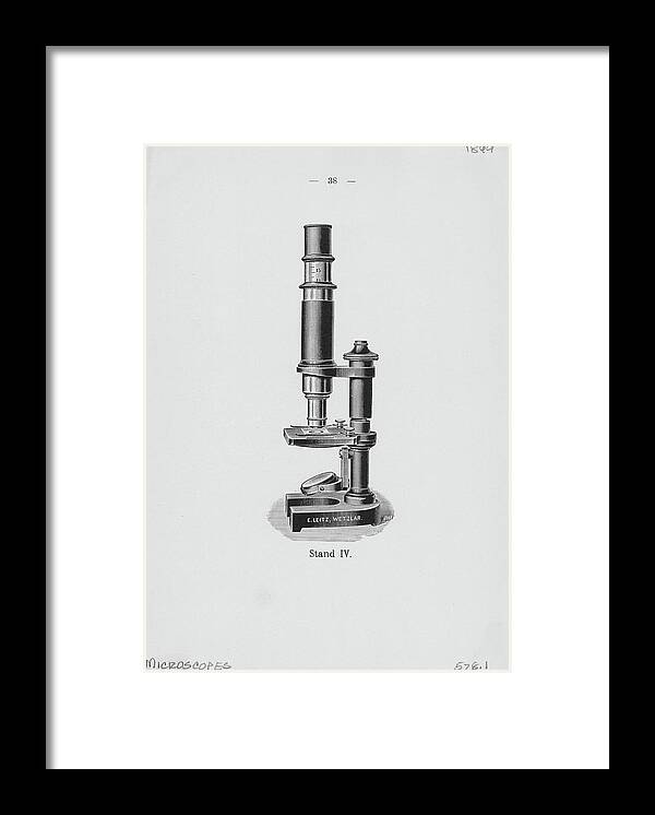 Microscope Framed Print featuring the photograph Medium Sized Microscope by Archive Photos