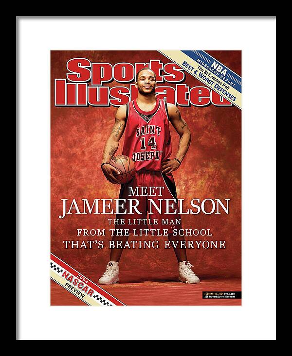 Point Guard Framed Print featuring the photograph Meet Jameer Nelson The Little Man From The Little School Sports Illustrated Cover by Sports Illustrated