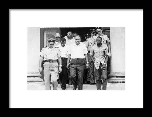 Black Civil Rights Framed Print featuring the photograph Meeting About Missing Civil Rights by Bettmann