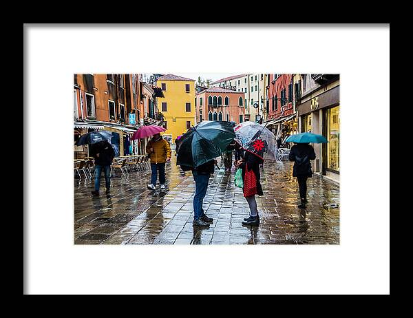 Rain Framed Print featuring the photograph Meeting In The Rain by Joshua Raif