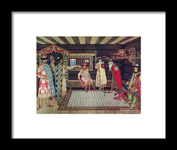 Statesman Framed Print featuring the drawing Meeting Of The Kyivan Princes, 1907 by Heritage Images