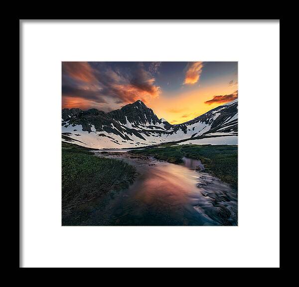 Mountains Framed Print featuring the photograph Melting by Mei Xu