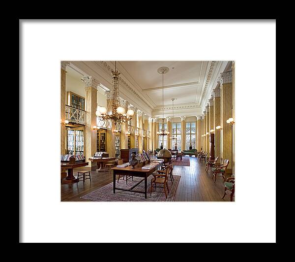 Athenaeum Of Philadelphia Framed Print featuring the photograph Members' Reading Room by Tom Crane