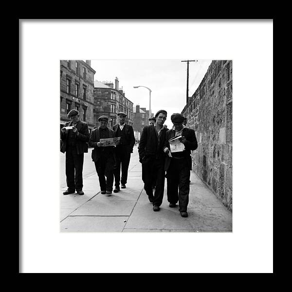 Working Framed Print featuring the photograph Men Of Clydeside by Bert Hardy