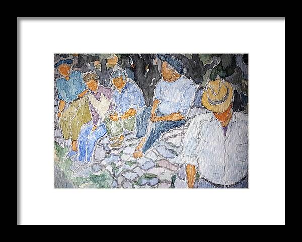 Watercolor Framed Print featuring the painting Men of Malta Lore by John Klobucher