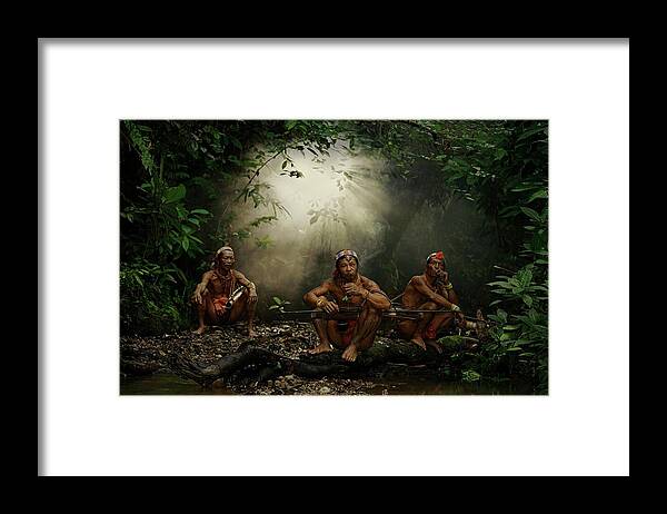 Indonesia Framed Print featuring the photograph Mentawai Tribe by Awiek