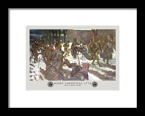 Trenton Framed Print featuring the painting Merry Christmas, 1776 by H. Charles McBarron Jr.