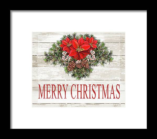 Merry Framed Print featuring the mixed media Merry Christmas by Diannart