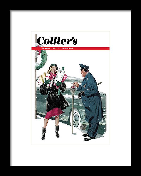 Police Framed Print featuring the painting Meter Man by C. William Randall