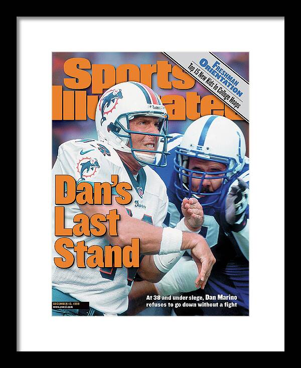Magazine Cover Framed Print featuring the photograph Miami Dolphins Qb Dan Marino... Sports Illustrated Cover by Sports Illustrated
