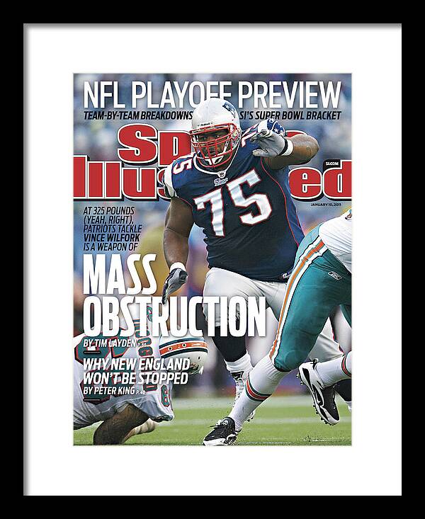 Magazine Cover Framed Print featuring the photograph Miami Dolphins V New England Patriots Sports Illustrated Cover by Sports Illustrated