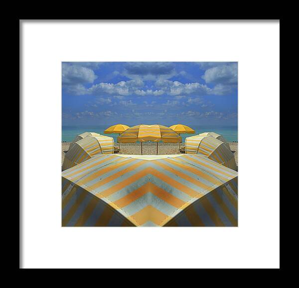 Tranquility Framed Print featuring the photograph Miami Mirror Beach by Elido Turco Photographer